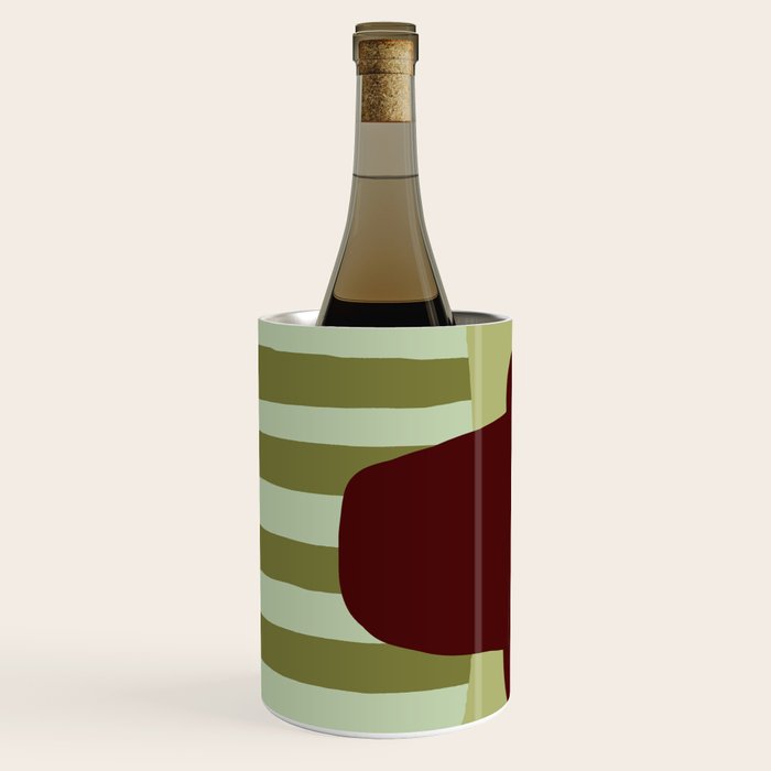 Summer Flower pottery with stripe Wine Chiller Gallery Image 2