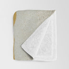 Echoes of Gypsophila / Yellow & Brown Throw Blanket Gallery Image 3