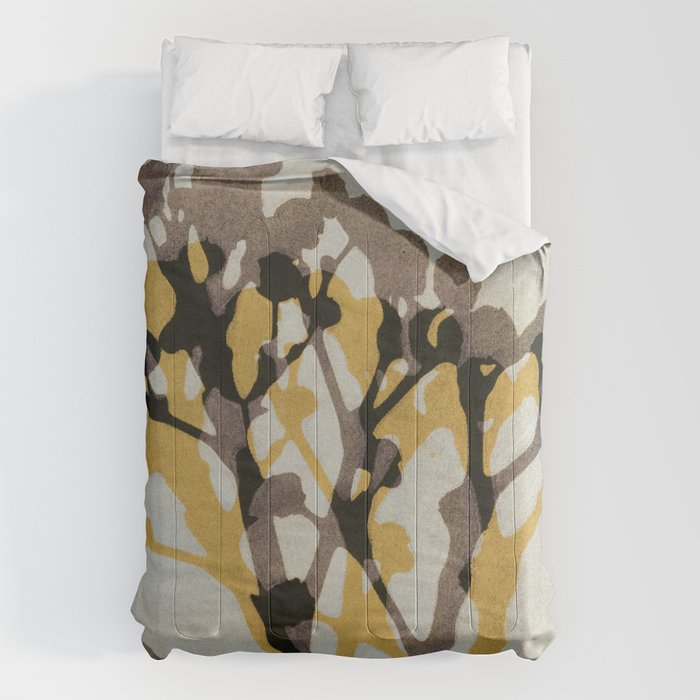 Echoes of Gypsophila / Yellow & Brown Comforter Gallery Image 1