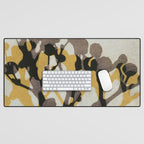 Echoes of Gypsophila / Yellow & Brown Desk Mat Gallery Image 1
