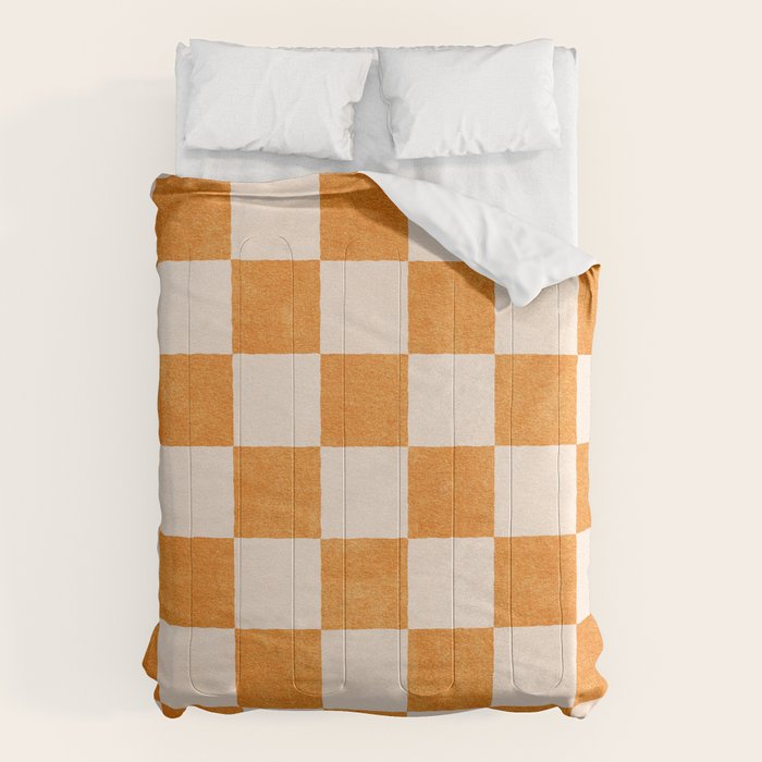 CHECKER - 001 - Tangerine Comforter Gallery Image 1