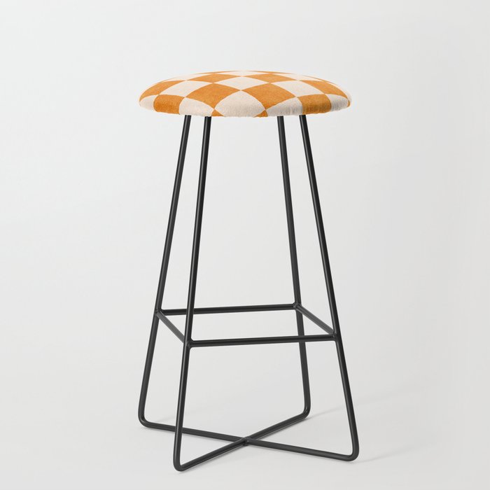 CHECKER - 001 - Tangerine Stool Gallery Image 1