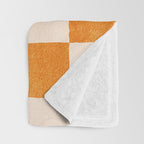 CHECKER - 001 - Tangerine Throw Blanket Gallery Image 3