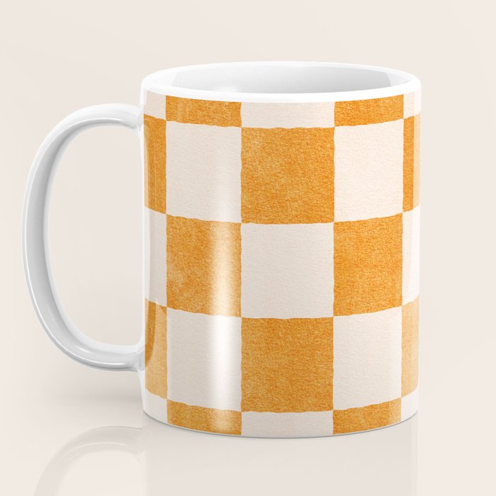 CHECKER - 001 - Tangerine Coffee Mug Gallery Image 3
