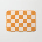 CHECKER - 001 - Tangerine Bath Mat Gallery Image 1