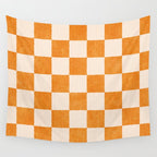 CHECKER - 001 - Tangerine Wall Tapestry Gallery Image 4