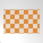 CHECKER - 001 - Tangerine Welcome Mat Gallery Image 1