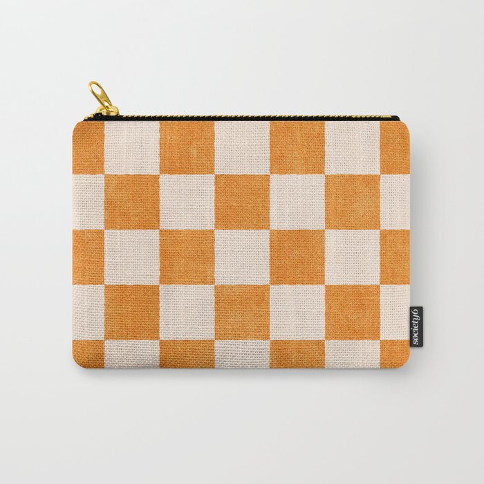 CHECKER - 001 - Tangerine Carry All Pouch Gallery Image 1
