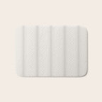 Elysian XVII Grey White Bath Mat Gallery Image 1