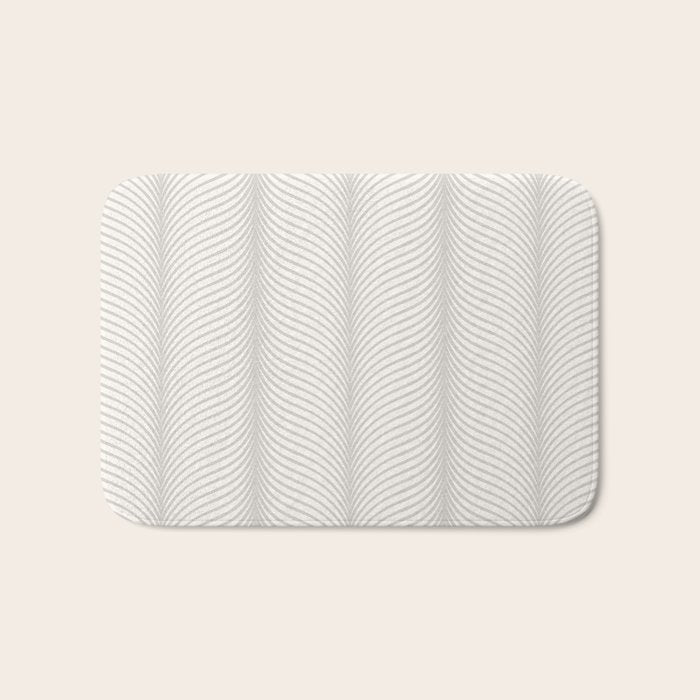 Elysian XVII Grey White Bath Mat Gallery Image 1
