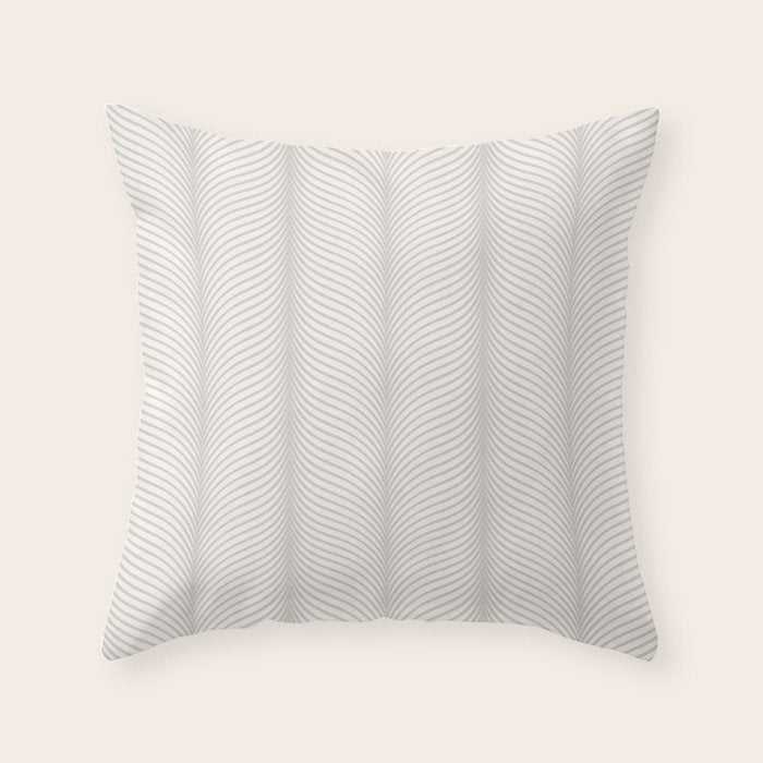 Elysian XVII Grey White Throw Pillow Gallery Image 6