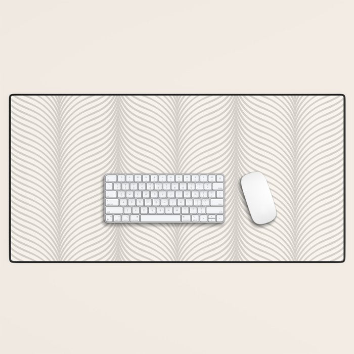 Elysian XVII Grey White Desk Mat Gallery Image 1