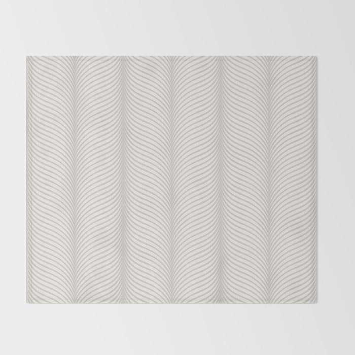 Elysian XVII Grey White Throw Blanket Gallery Image 2