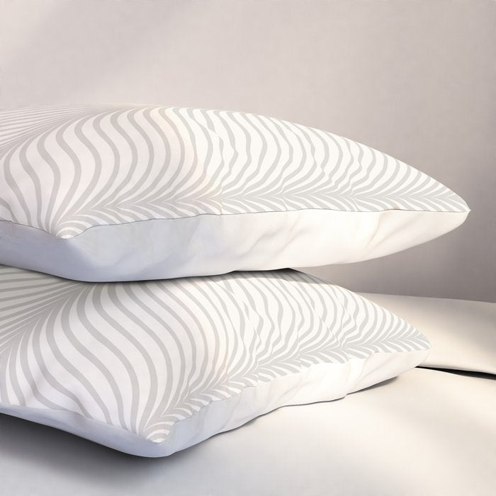 Elysian XVII Grey White Pillow Sham Gallery Image 3