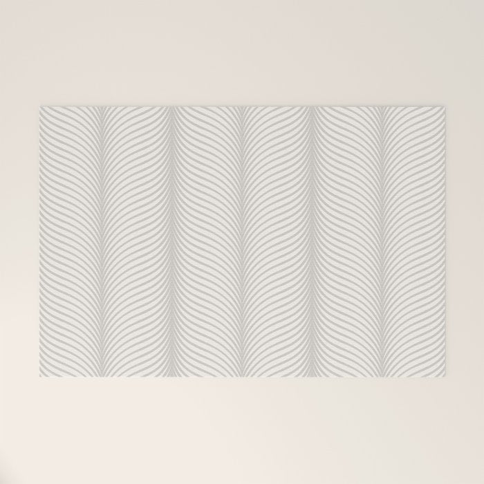 Elysian XVII Grey White Welcome Mat Gallery Image 1