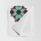 Southwest Santa Fe Geometric Tribal Indian Pattern Throw Blanket Gallery Image 3