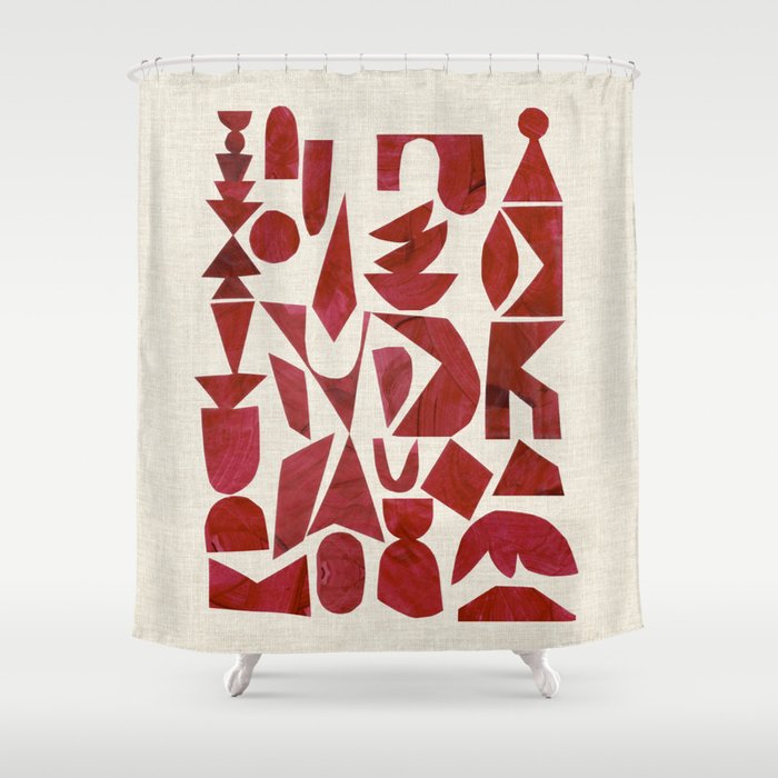 Crimson Ascend Shower Curtain Gallery Image 1