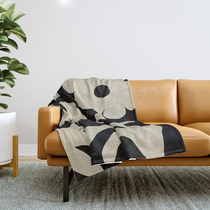 Floral six Throw Blanket Gallery Image 1