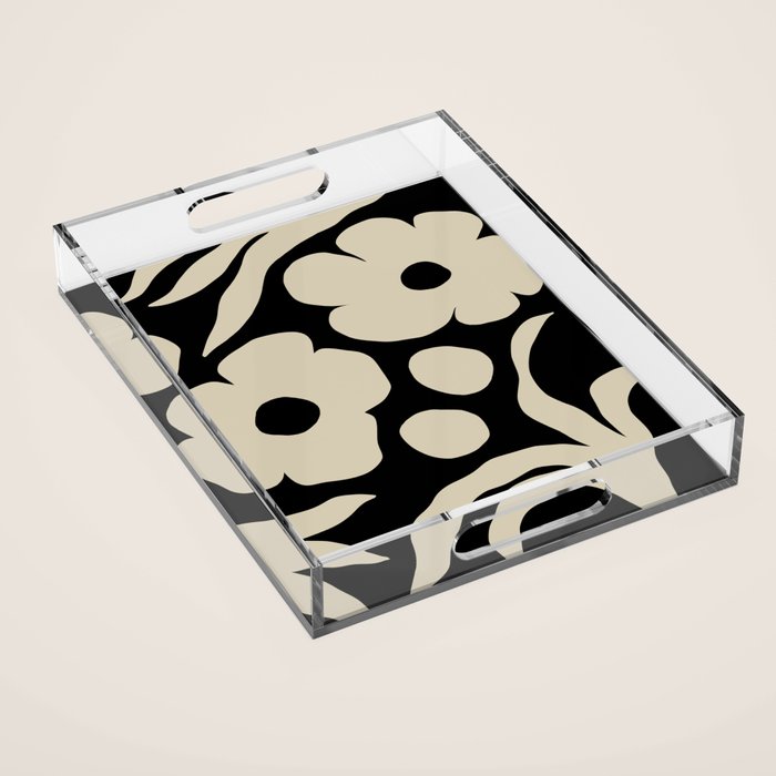 Floral six Acrylic Tray Gallery Image 1