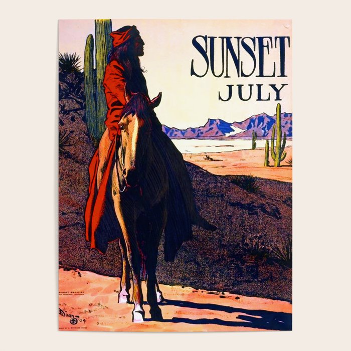 Maynard Dixon Sunset July Poster Gallery Image 1