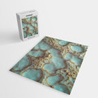 Aqua Coral Reef Abstract Jigsaw Puzzle Gallery Image 2
