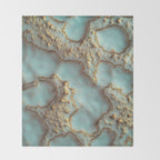 Aqua Coral Reef Abstract Throw Blanket Gallery Image 2
