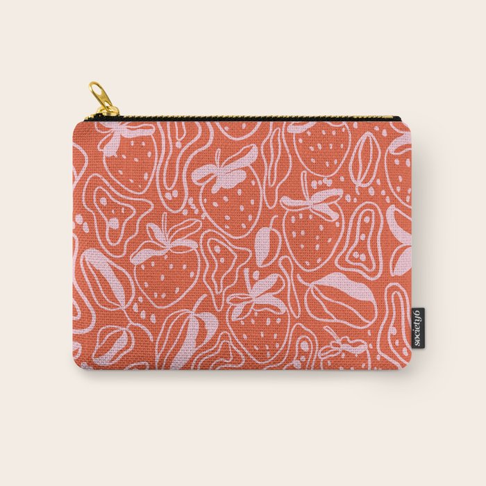 Red and pink strawberries Carry All Pouch Gallery Image 1