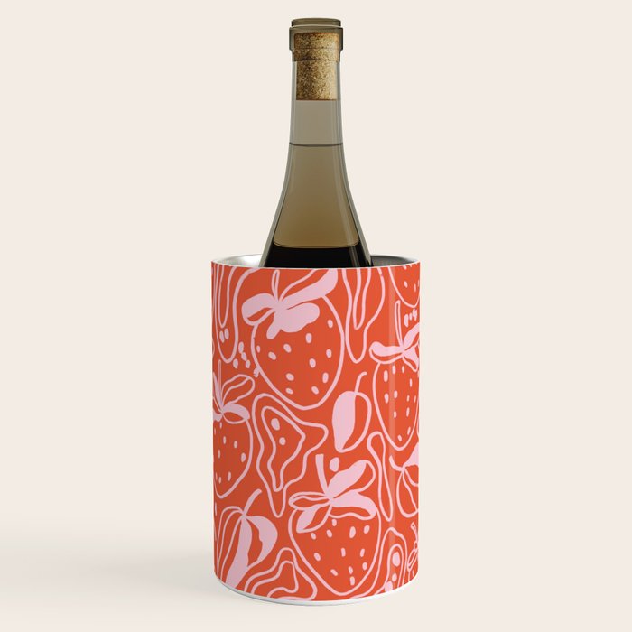 Red and pink strawberries Wine Chiller Gallery Image 1