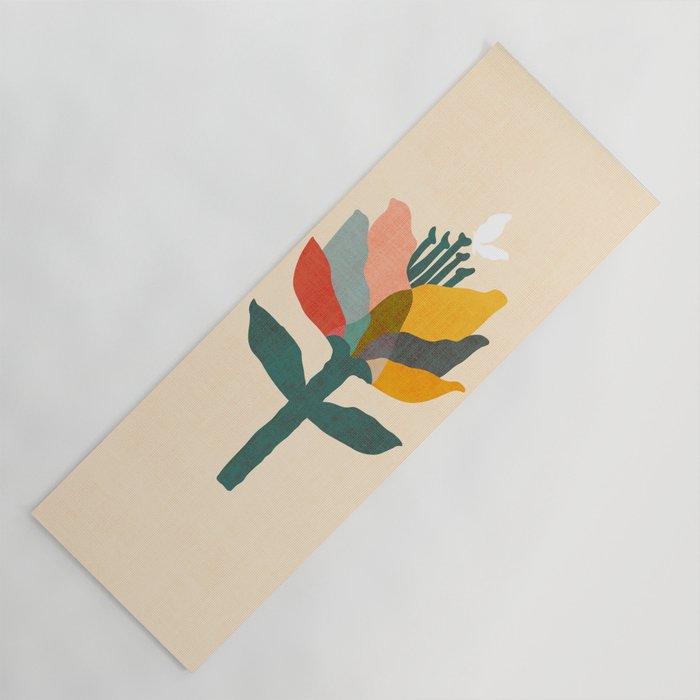 Flower and butterfly Yoga Mat Gallery Image 1