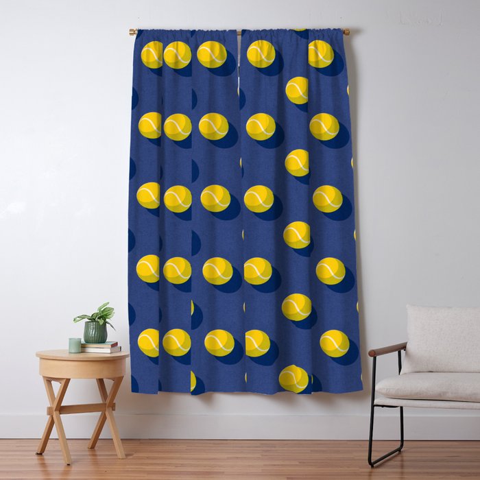 BALLS Tennis - hard court - pattern Window Curtain Gallery Image 5