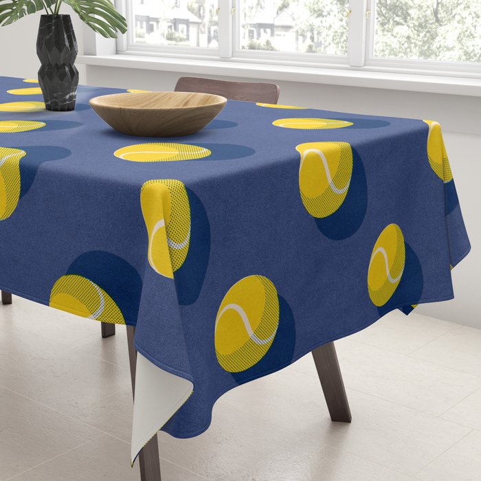 BALLS Tennis - hard court - pattern Tablecloth Gallery Image 3