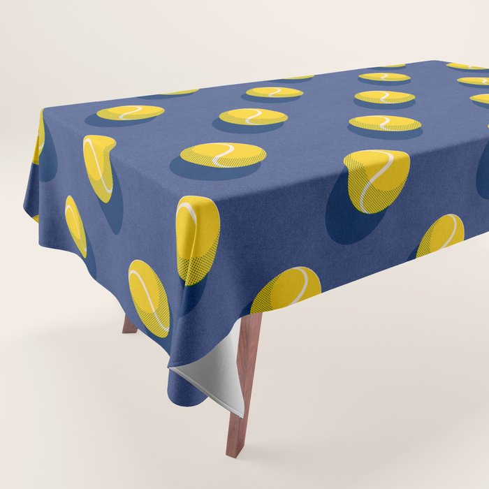 BALLS Tennis - hard court - pattern Tablecloth Gallery Image 1