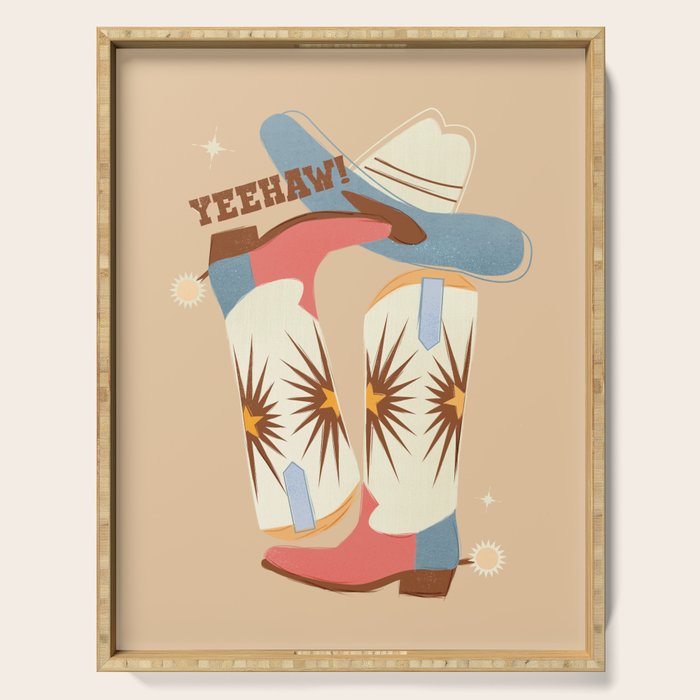 Yeehaw! Cowboy Boots Serving Tray Gallery Image 1
