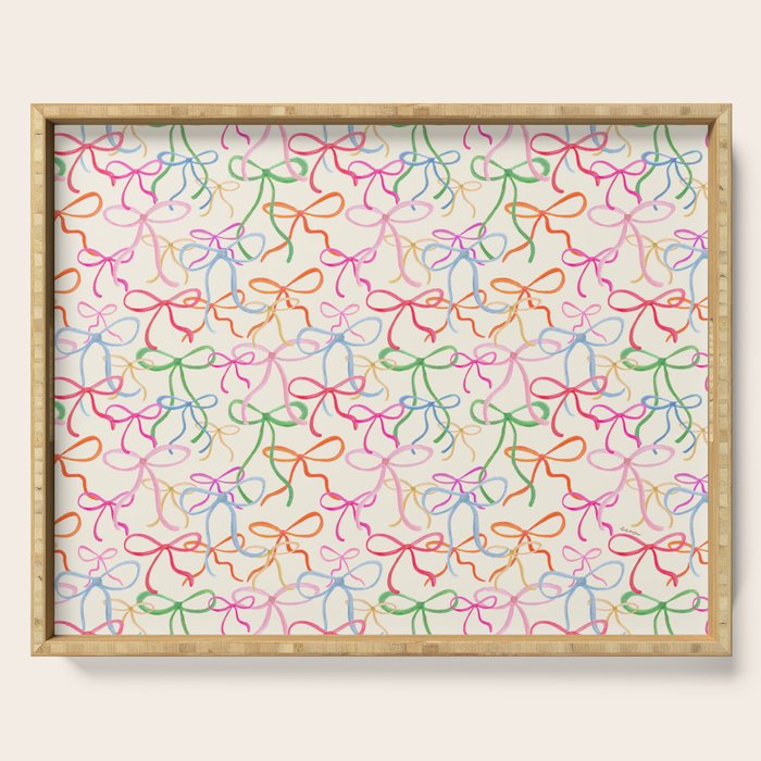 Colorful Coquette Bows  Serving Tray Gallery Image 1
