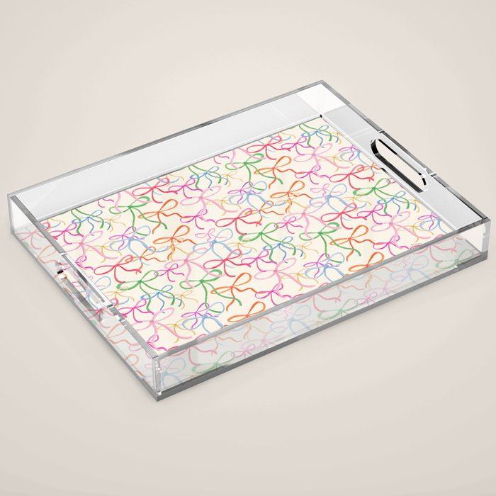 Colorful Coquette Bows  Acrylic Tray Gallery Image 1