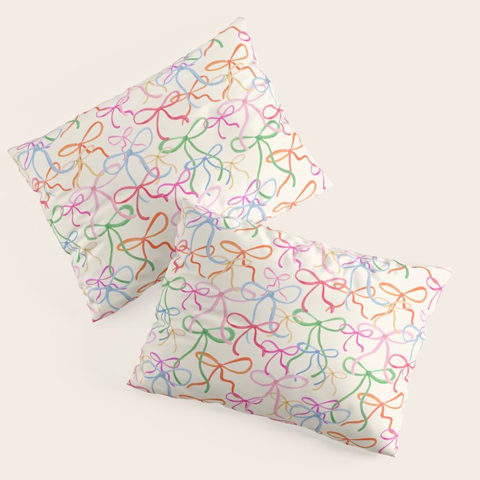 Colorful Coquette Bows  Pillow Sham Gallery Image 1
