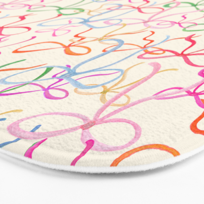Colorful Coquette Bows  Bath Mat Gallery Image 3