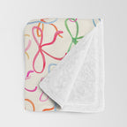 Colorful Coquette Bows  Throw Blanket Gallery Image 3