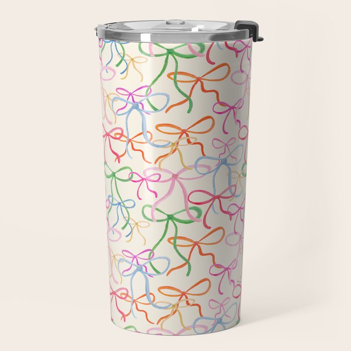 Colorful Coquette Bows  Travel Mug Gallery Image 2