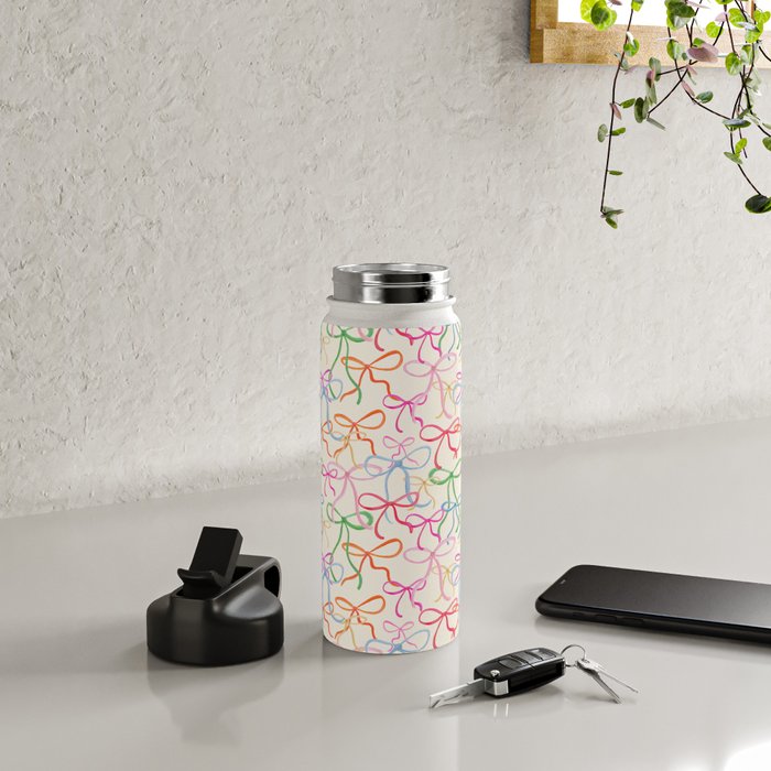 Colorful Coquette Bows  Water Bottle Gallery Image 4