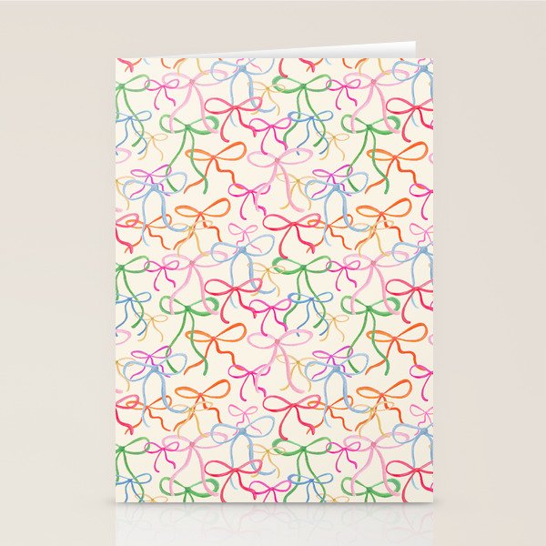 Colorful Coquette Bows  Stationery Card Gallery Image 1