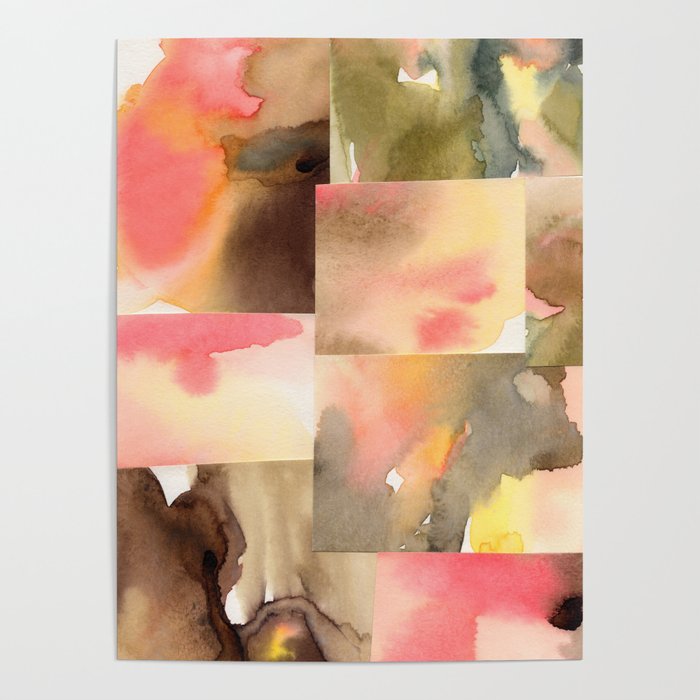 Watercolor Abstract composition 1 Poster Gallery Image 4