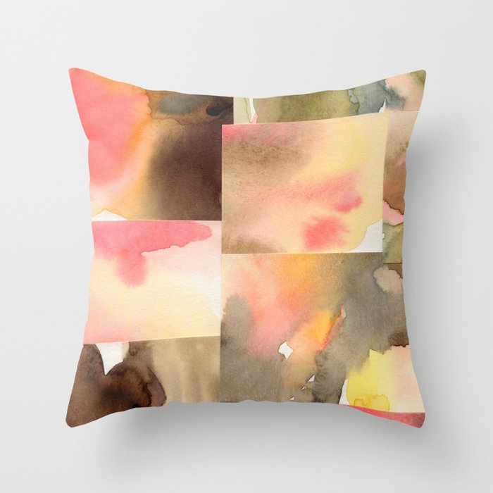 Watercolor Abstract composition 1 Throw Pillow Gallery Image 6