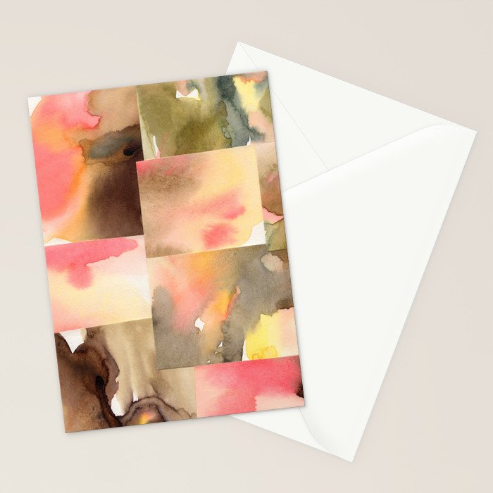 Watercolor Abstract composition 1 Stationery Card Gallery Image 2