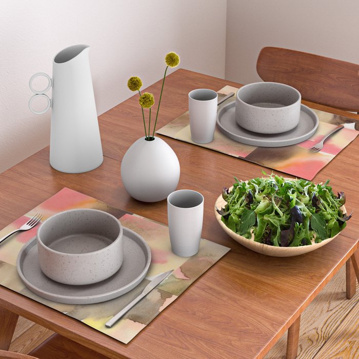 Watercolor Abstract composition 1 Placemat Gallery Image 2