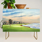 Pebble Beach Golf Course 18th Hole Credenza Gallery Image 1