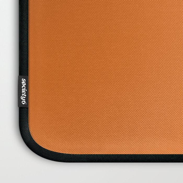 Tall Flower - Floral Minimalism in Pink and Orange Laptop Sleeve Gallery Image 3