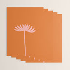 Tall Flower - Floral Minimalism in Pink and Orange Wrapping Paper Gallery Image 3