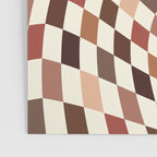 Coffee Brown Swirl Checker Poster Gallery Image 3