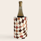 Coffee Brown Swirl Checker Wine Chiller Gallery Image 3